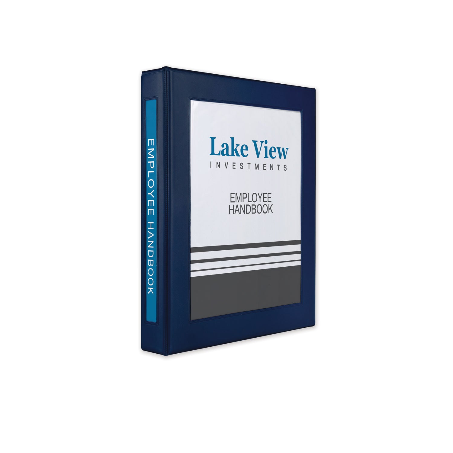 Framed View Heavy-Duty Binders, 3 Rings, 1" Capacity, 11 x 8.5, Navy Blue