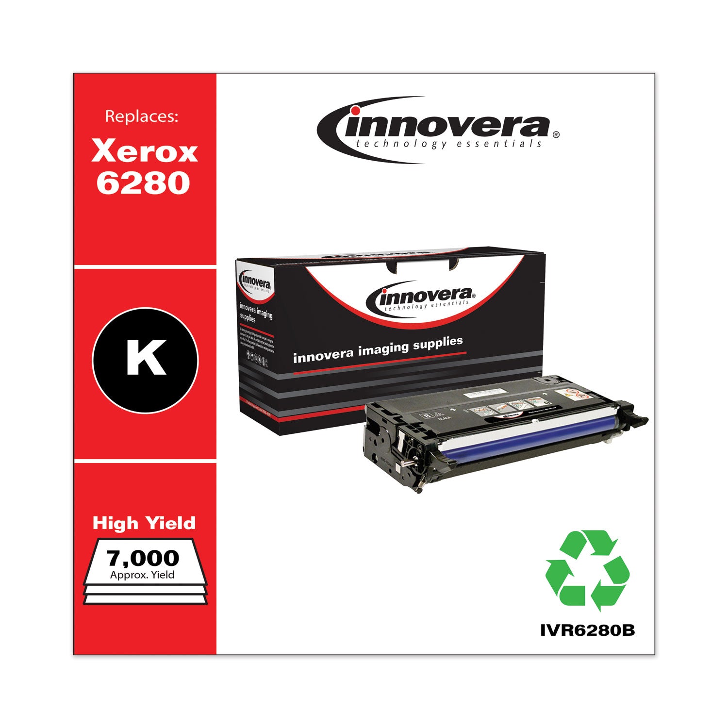 Innovera® Remanufactured Black High-Yield Toner, Replacement for 106R01395, 7,000 Page-Yield