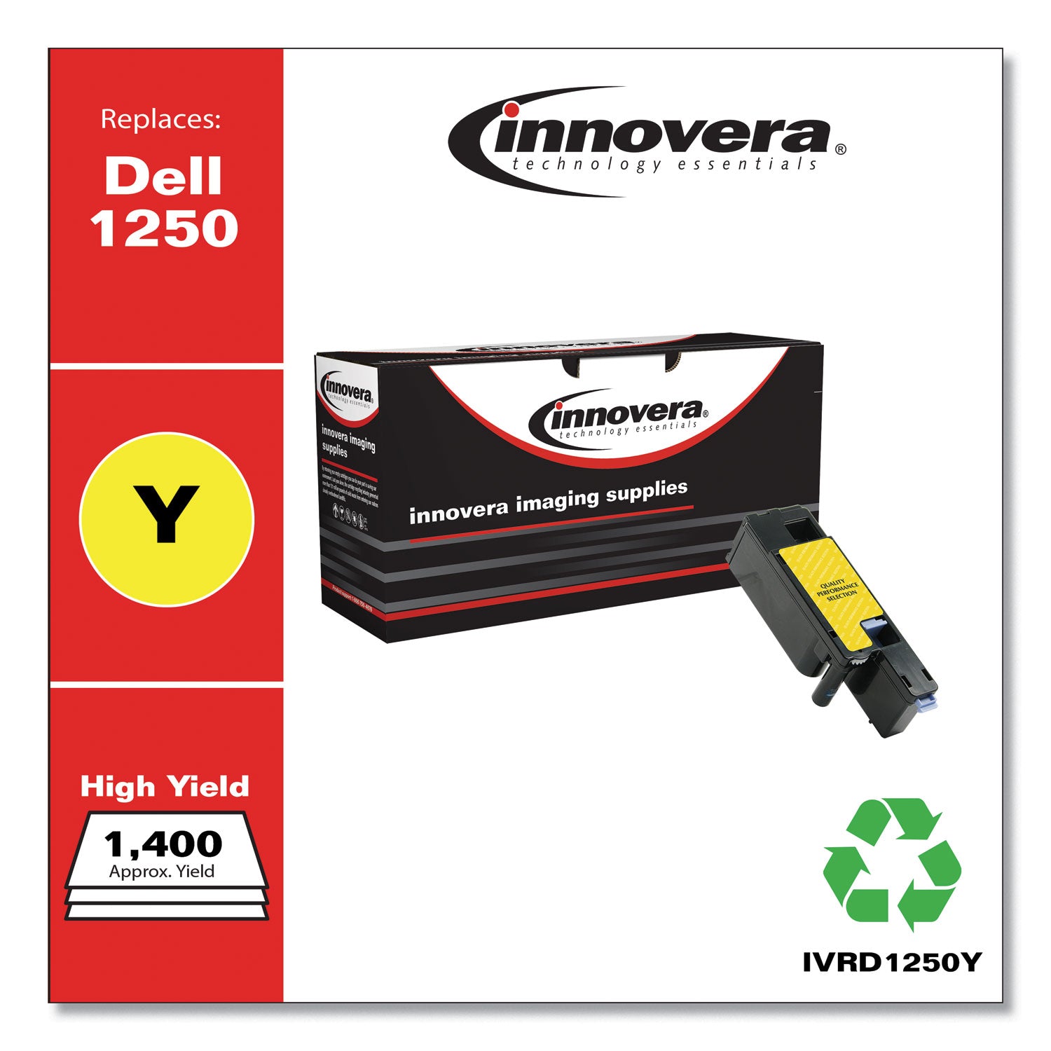 Innovera® Remanufactured Yellow High-Yield Toner, Replacement for 331-0779, 1,400 Page-Yield