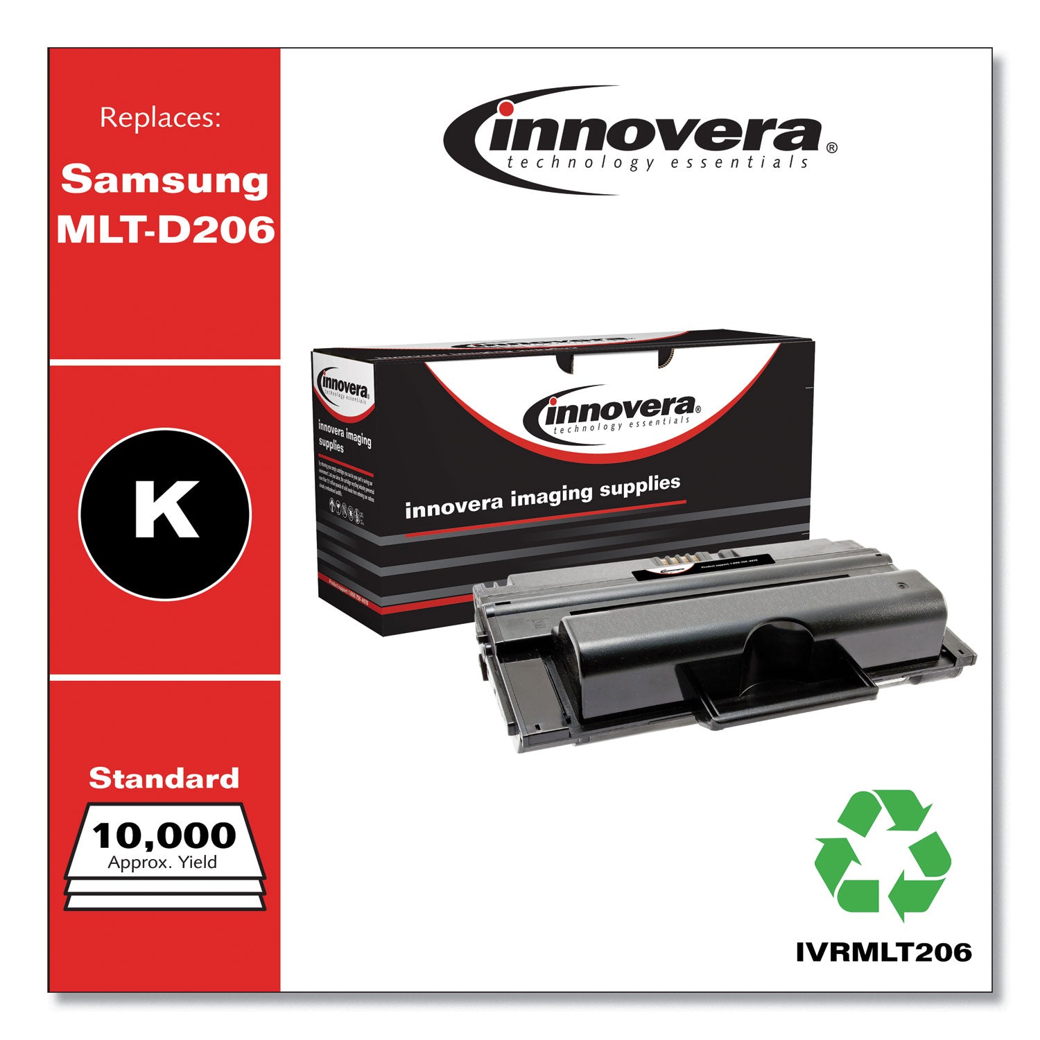 Innovera® Remanufactured Black Toner, Replacement for MLT-D206L, 10,000 Page-Yield