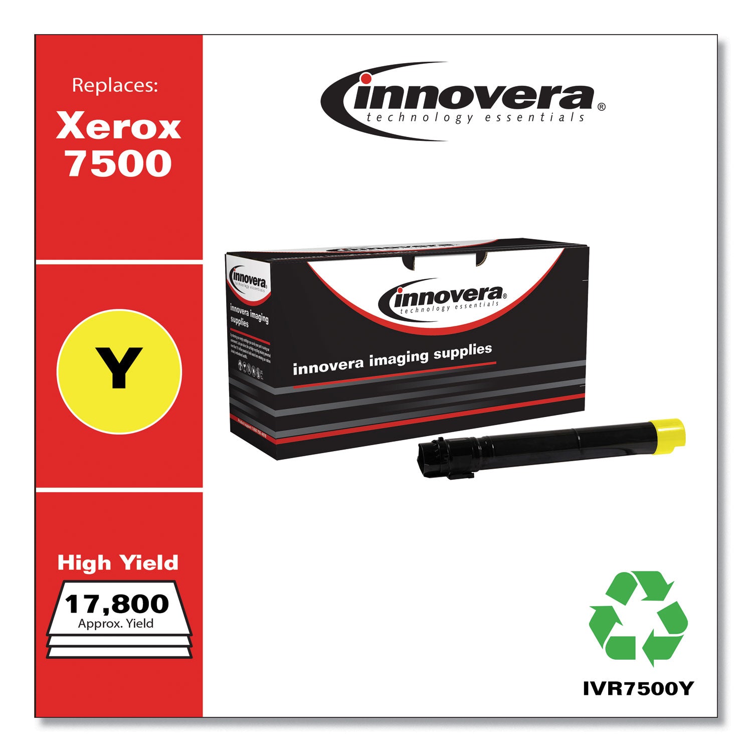 Innovera® Remanufactured Yellow High-Yield Toner, Replacement for 106R01438, 17,800 Page-Yield