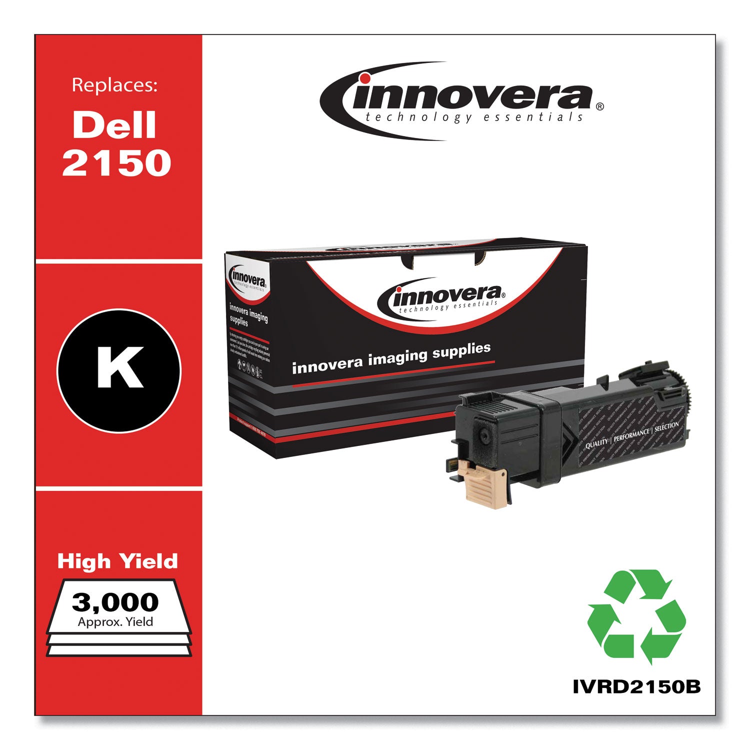 Innovera® Remanufactured Black High-Yield Toner, Replacement for 331-0719, 3,000 Page-Yield