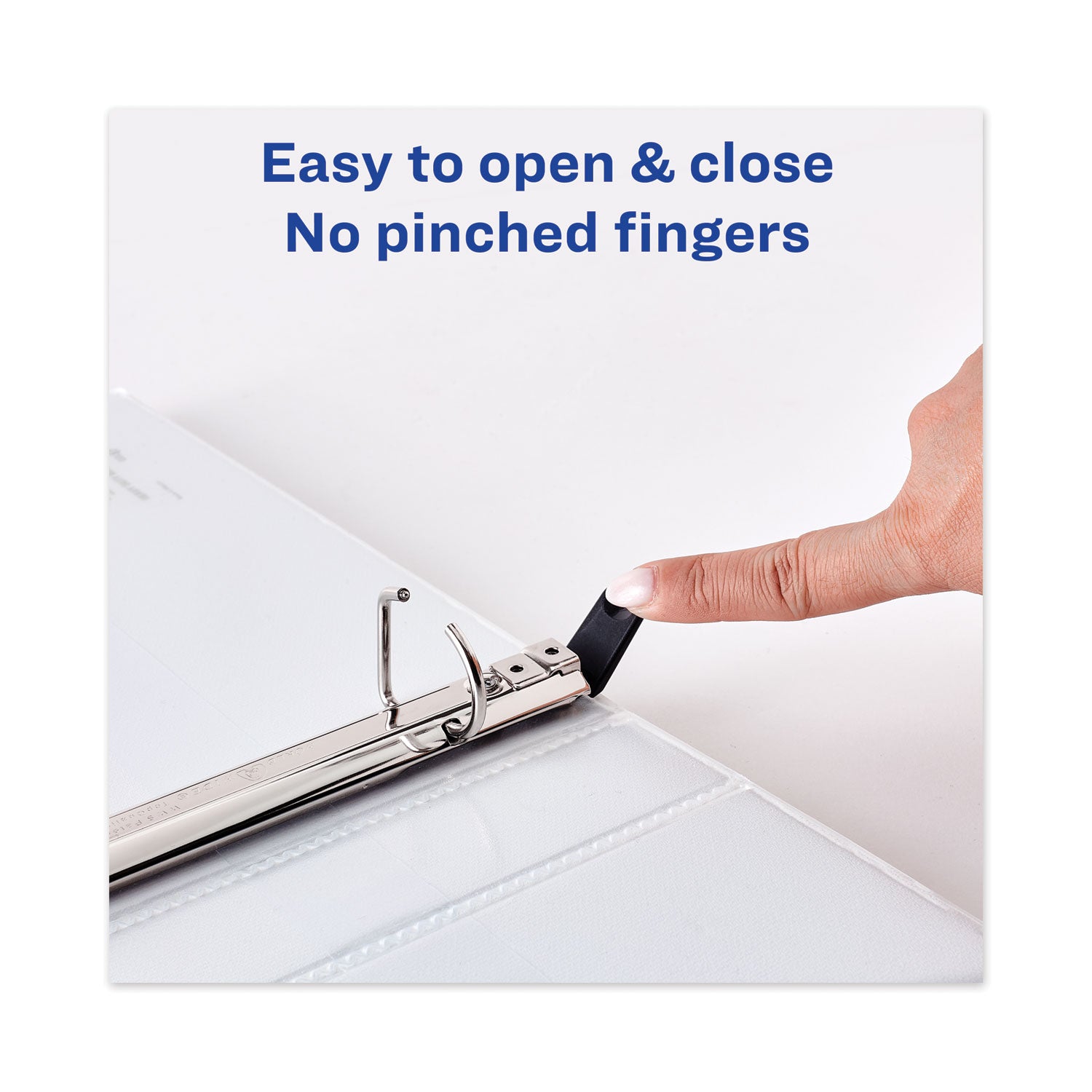 Avery® Heavy-Duty View Binder with DuraHinge and One Touch Slant Rings, 3 Rings, 0.5" Capacity, 11 x 8.5, White