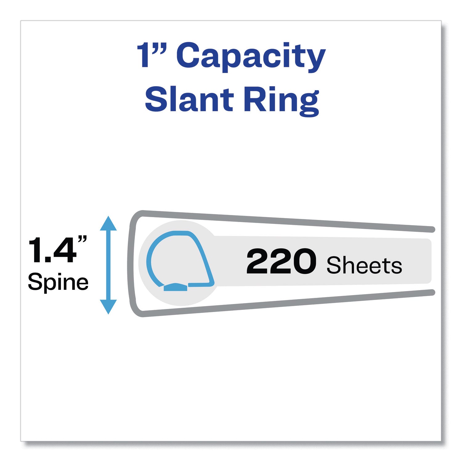 Avery® Heavy-Duty View Binders, 3 Rings, 1" Capacity, 11 x 17, White