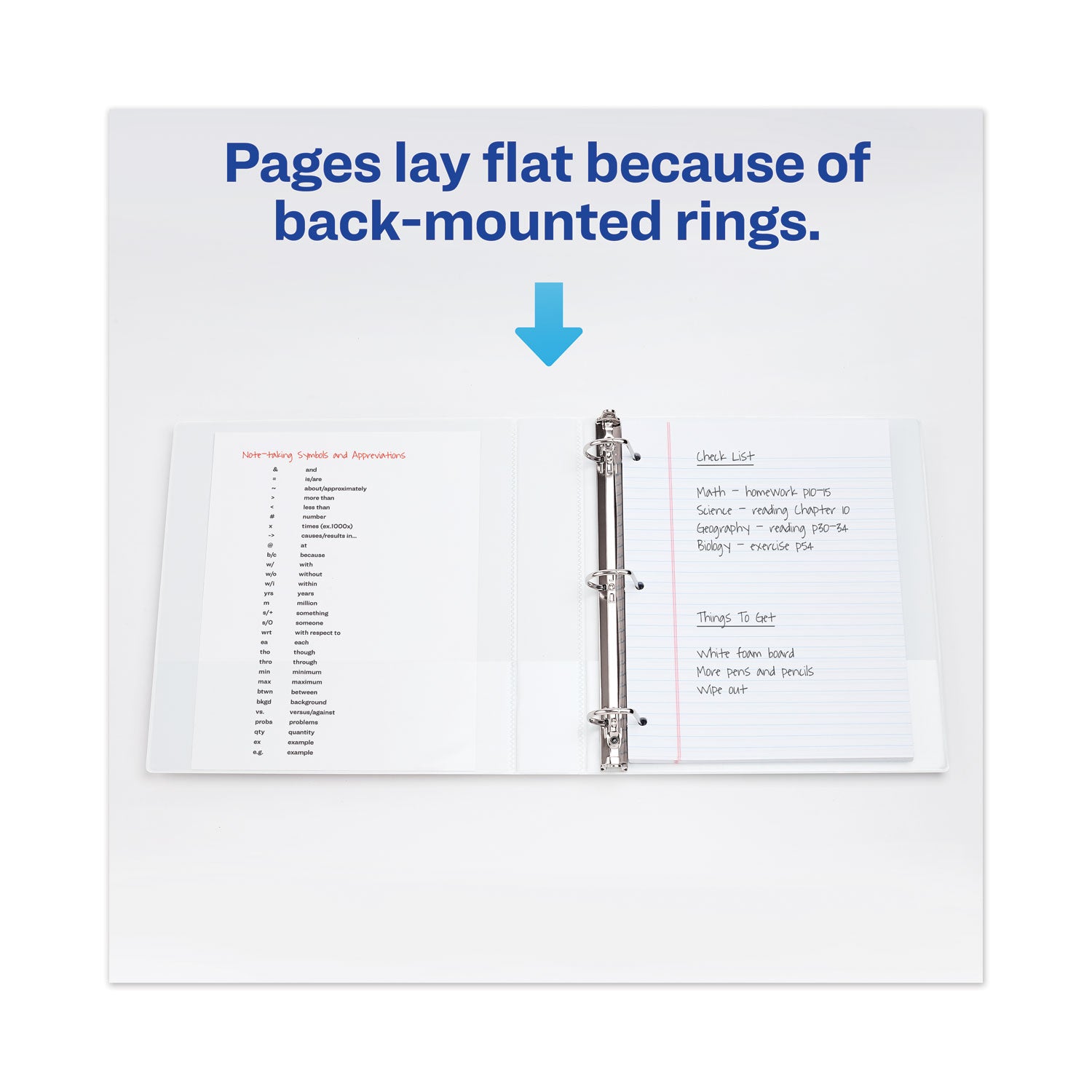 Avery® TouchGuard Protection Heavy-Duty View Binders with Slant Rings, 3 Rings, 2" Capacity, 11 x 8.5, White