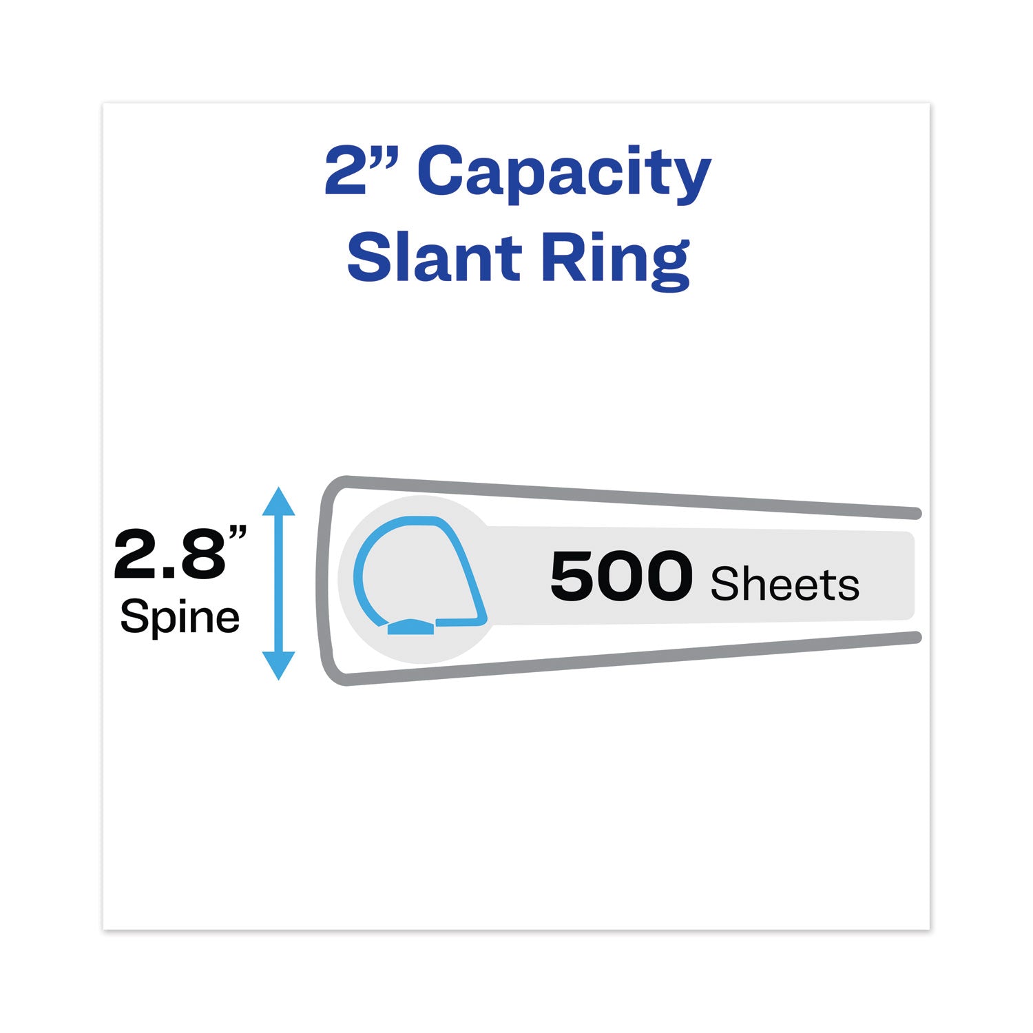 Avery® Heavy-Duty View Binders, 3 Rings, 2" Capacity, 11 x 17, White