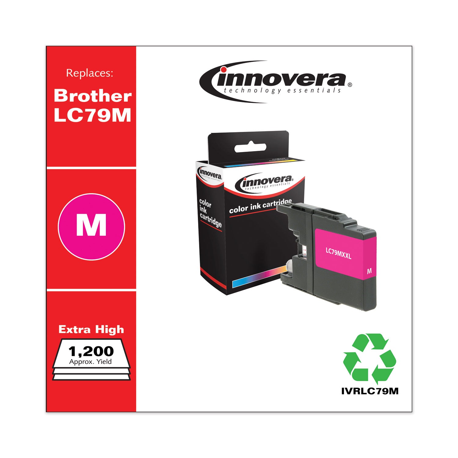 Innovera® Remanufactured Magenta Extra High-Yield Ink, Replacement for LC79M, 1,200 Page-Yield