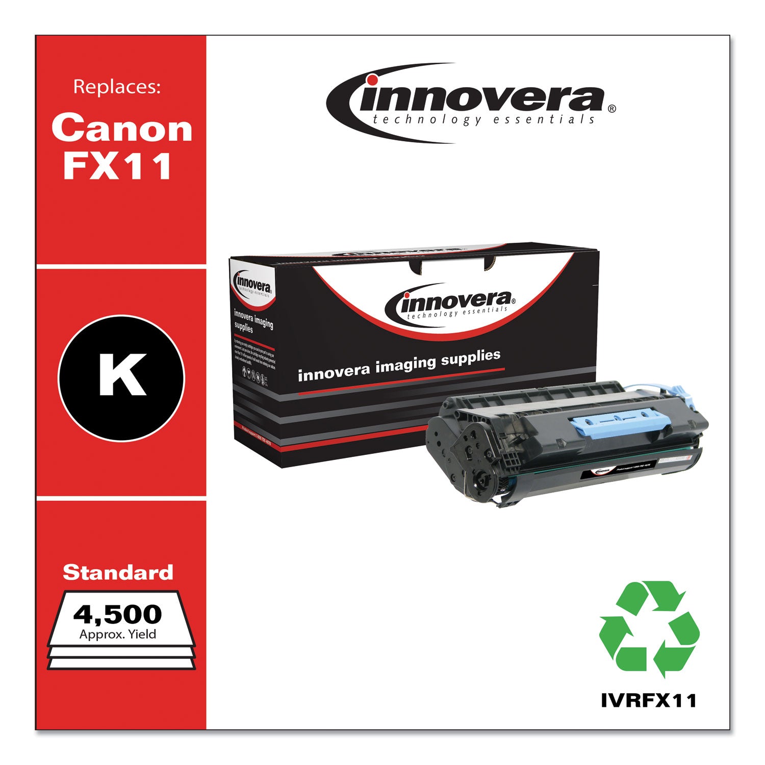 Innovera® Remanufactured Black Toner, Replacement for FX-11 (1153B001AA), 4,500 Page-Yield