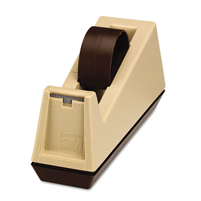 Scotch® Heavy-Duty Weighted Desktop Tape Dispenser, 3" Core, Plastic, Putty/Brown Flipcost Flipcost