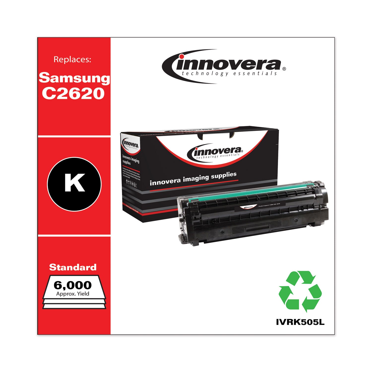 Innovera® Remanufactured Black Toner, Replacement for C2620, 6,000 Page-Yield