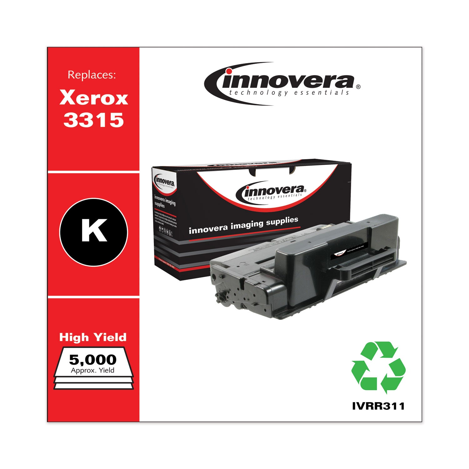 Innovera® Remanufactured Black High-Yield Toner, Replacement for 106R02311, 5,000 Page-Yield