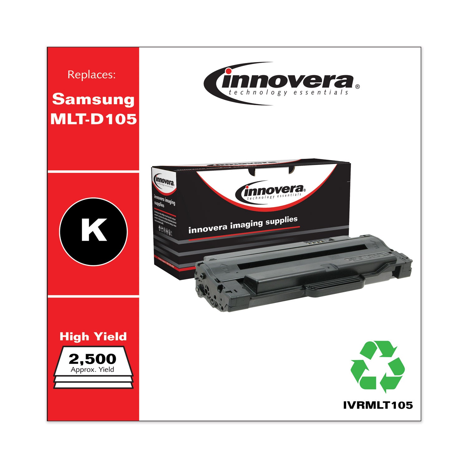 Innovera® Remanufactured Black High-Yield Toner, Replacement for MLT-D105L, 2,500 Page-Yield