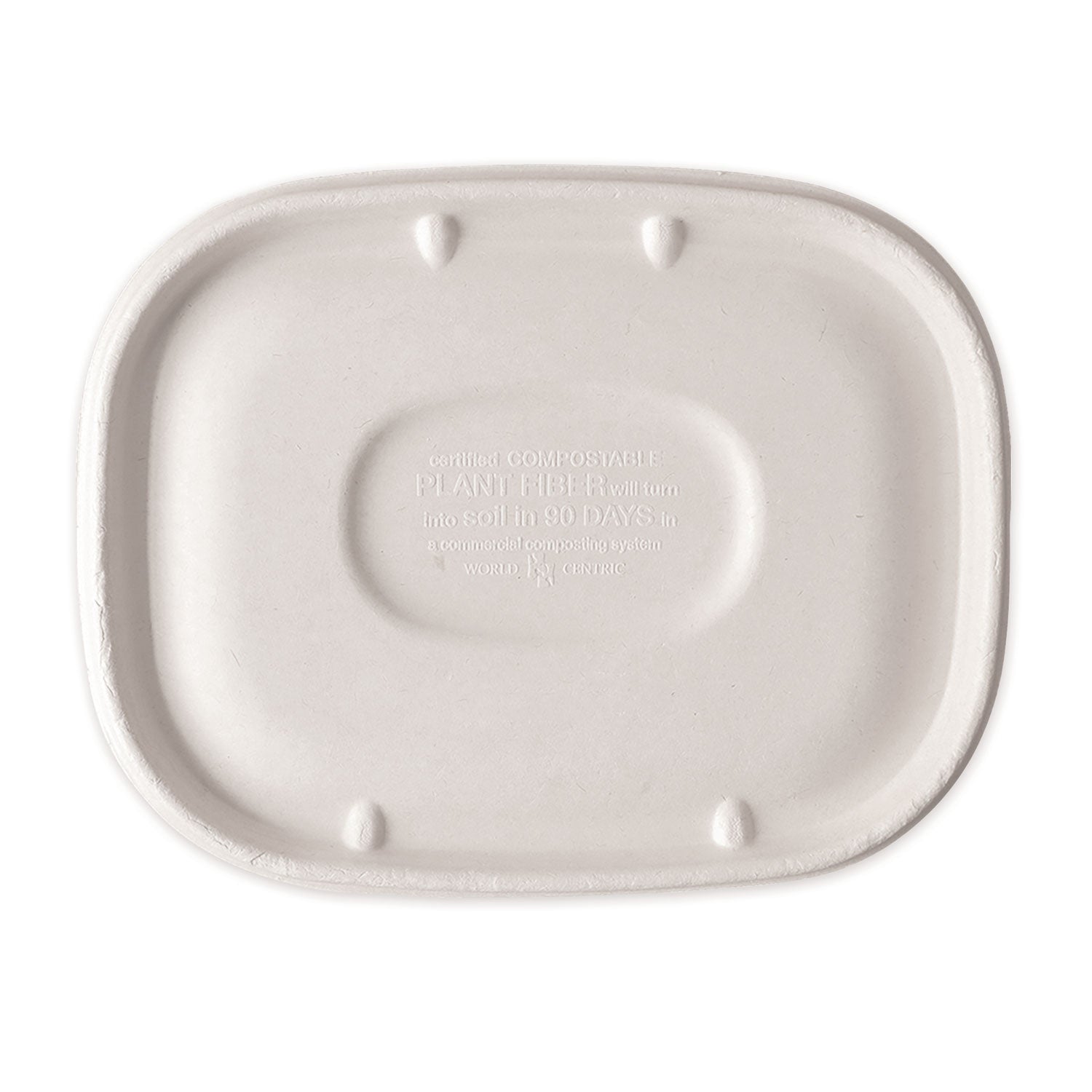 Fiber Lids for Fiber Containers, 8.9 x 6.9 x 0.4, Natural, Paper, 400/Carton