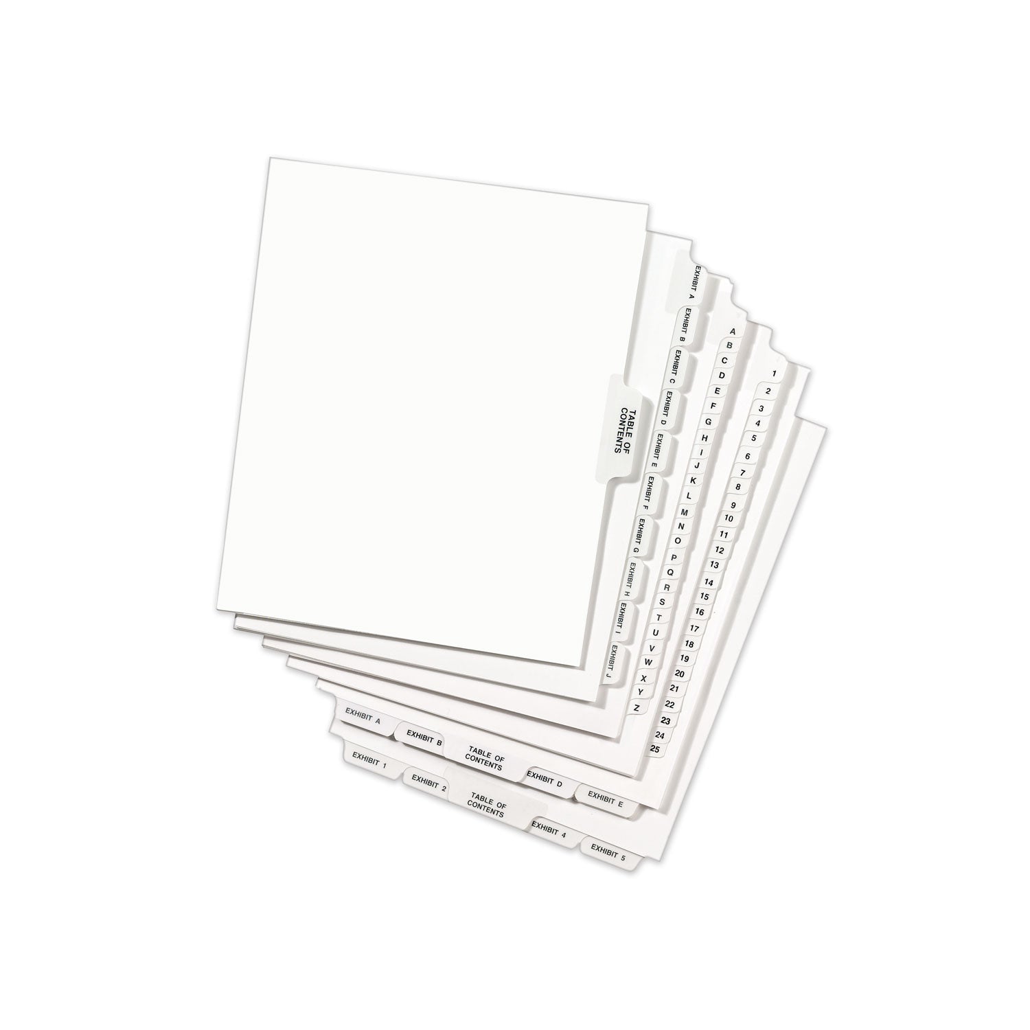 Avery® Avery-Style Preprinted Legal Bottom Tab Dividers, 26-Tab, Exhibit P, 11 x 8.5, White, 25/Pack