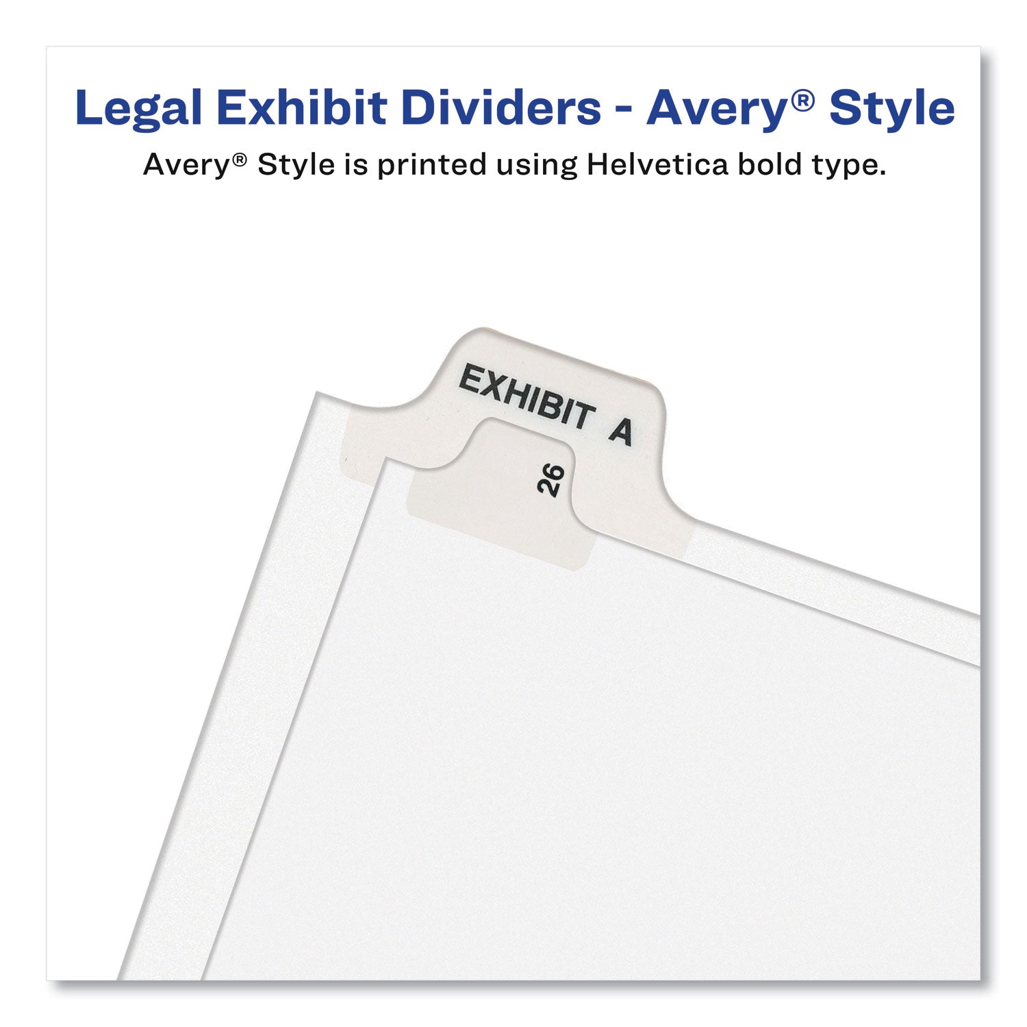 Avery® Avery-Style Preprinted Legal Bottom Tab Dividers, 26-Tab, Exhibit O, 11 x 8.5, White, 25/Pack