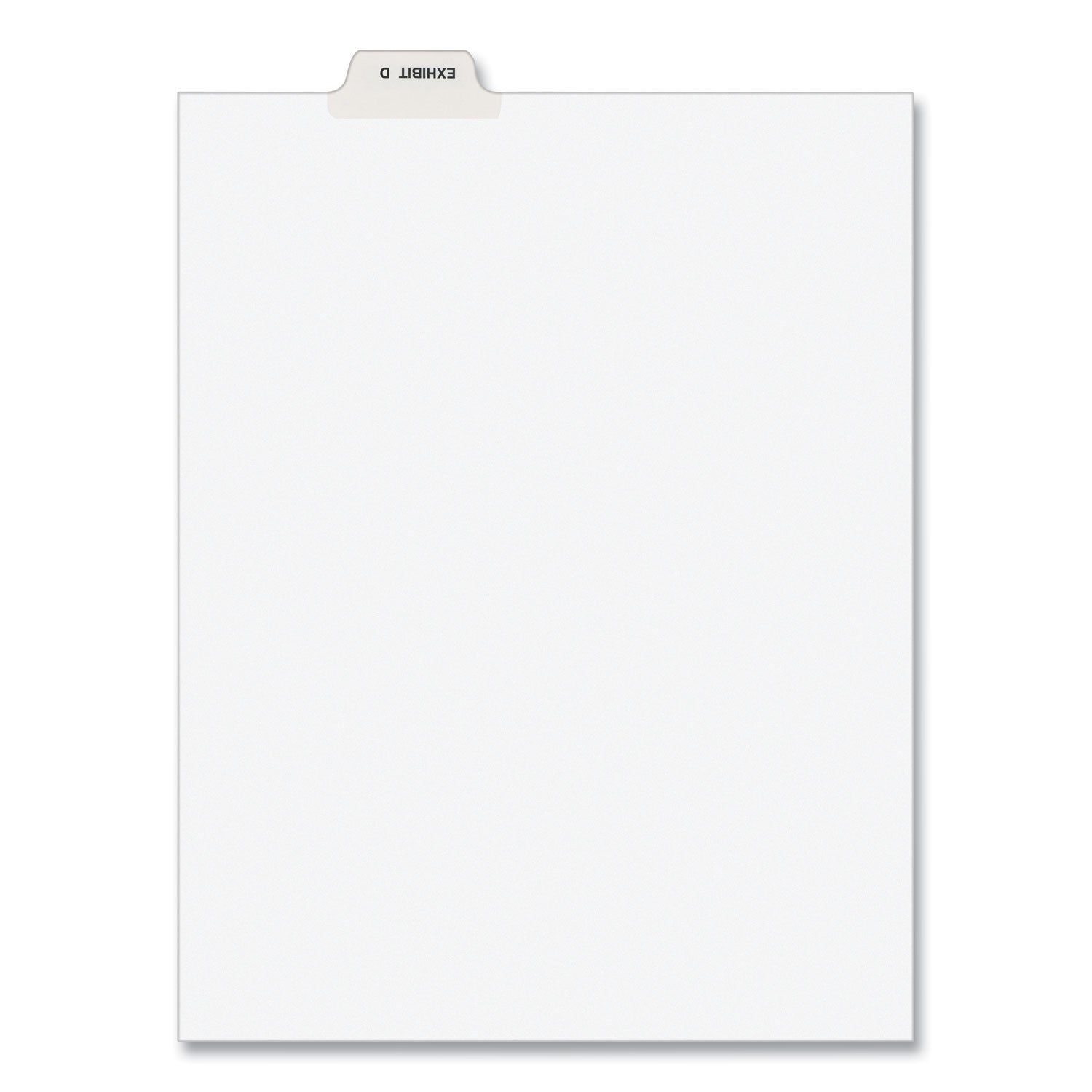 Avery-Style Preprinted Legal Bottom Tab Divider, 26-Tab, Exhibit D, 11 x 8.5, White, 25/PK