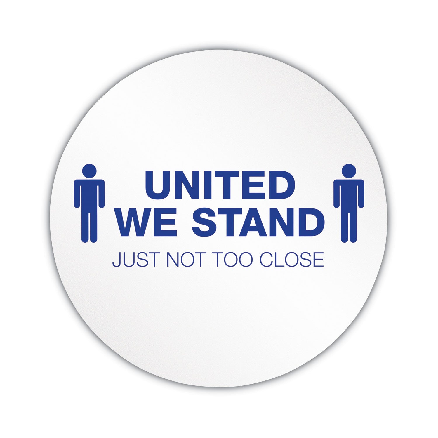 Personal Spacing Discs, United We Stand, 20" dia, White/Blue, 50/Carton