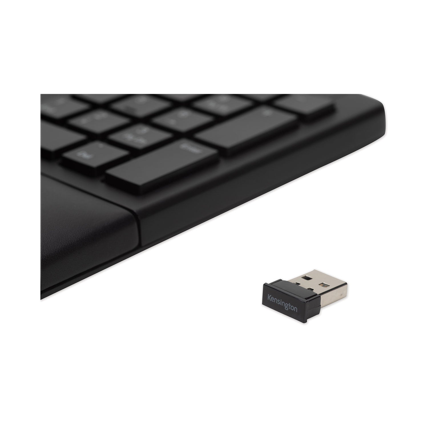 Kensington® Pro Fit Ergo Wireless Keyboard, 18.98 x 9.92 x 1.5, Black