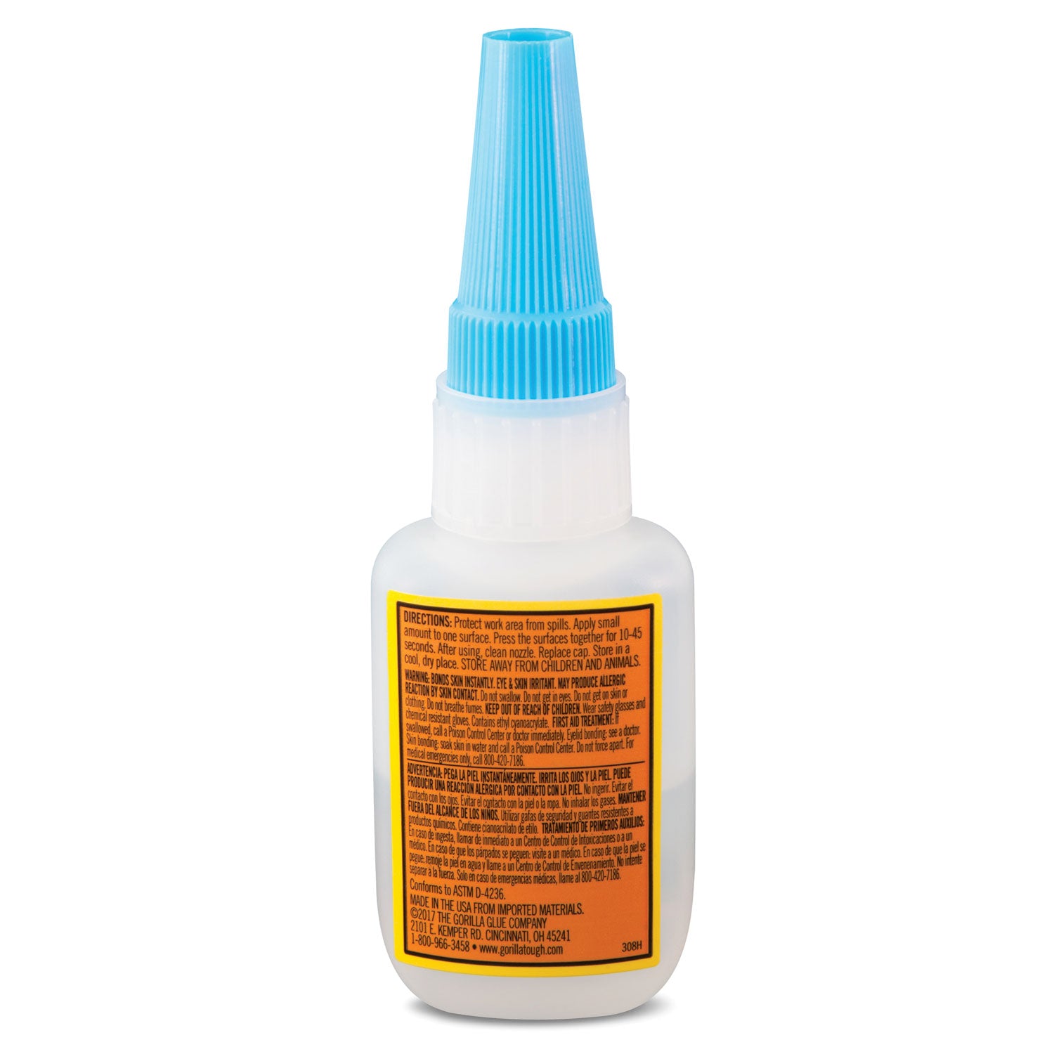 Gorilla® Super Glue, 0.53 oz, Dries Clear