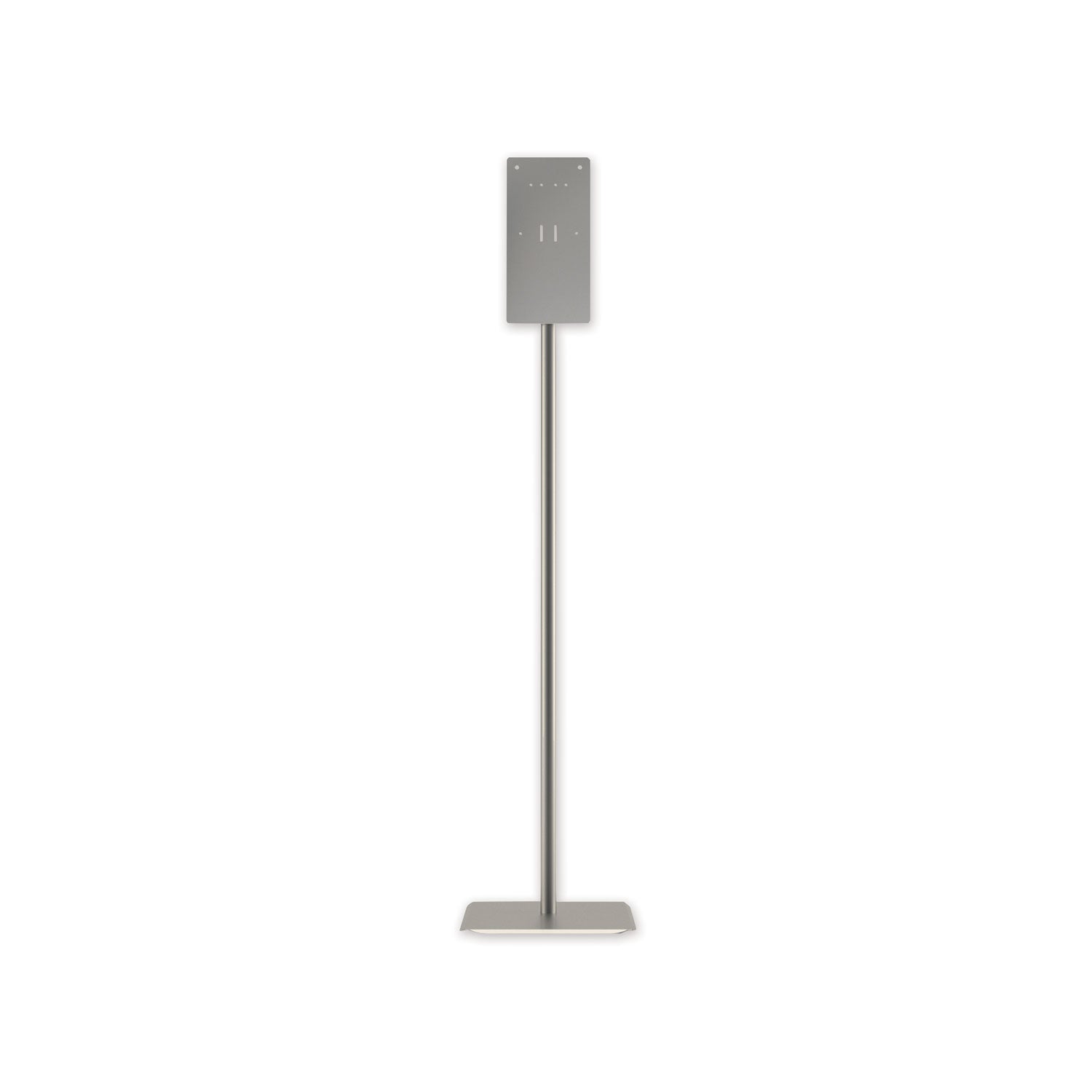 Hand Sanitizer Station Stand, 12 x 16 x 54, Silver