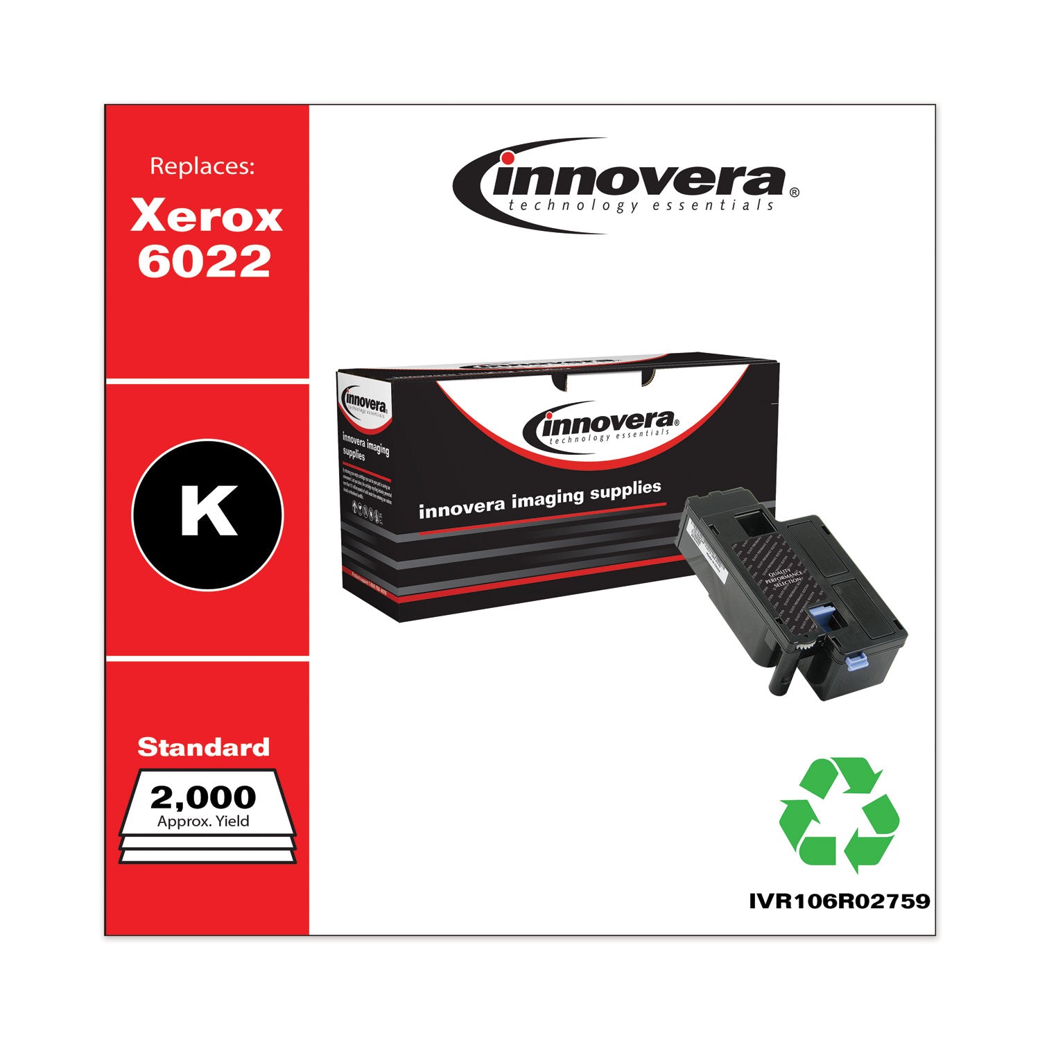 Innovera® Remanufactured Black Toner, Replacement for 106R02759, 2,000 Page-Yield