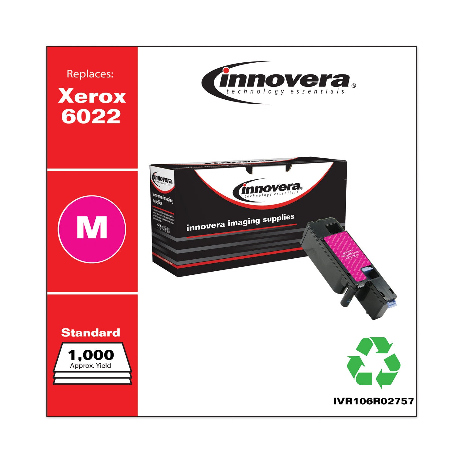 Innovera® Remanufactured Magenta Toner, Replacement for 106R02757, 1,000 Page-Yield