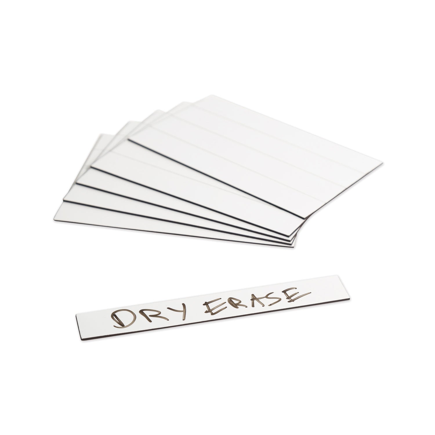 Dry Erase Magnetic Tape Strips, 6" x 0.88", White, 25/Pack