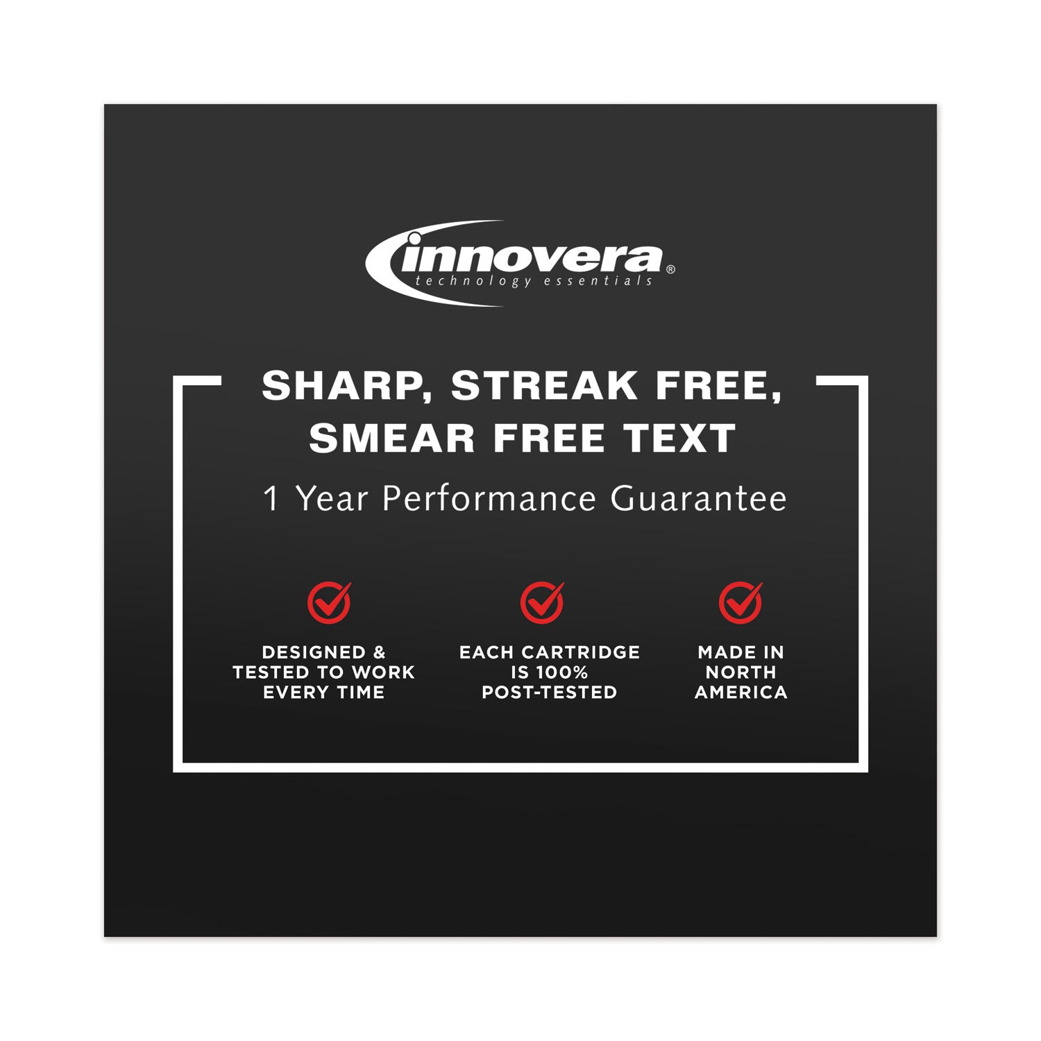 Innovera® Remanufactured Black Ink, Replacement for 63 (F6U62AN), 190 Page-Yield