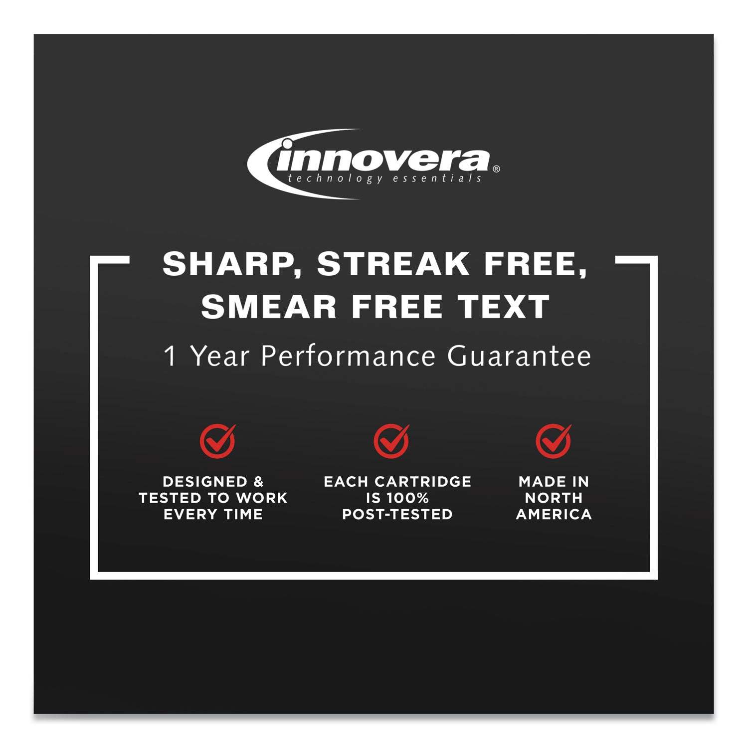 Innovera® Remanufactured Black High-Yield Ink, Replacement for 62XL (C2P05AN), 600 Page-Yield