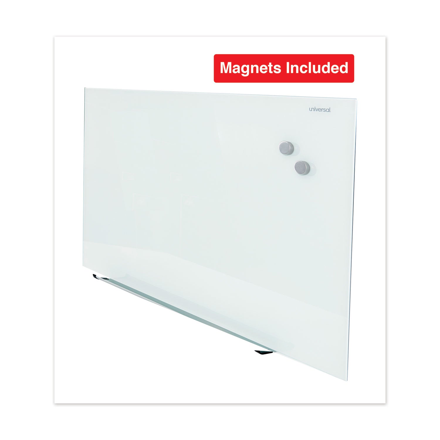 Universal® Frameless Magnetic Glass Marker Board, 36 x 24, Translucent Frost Surface