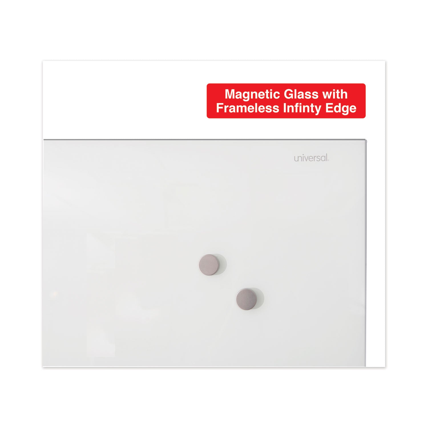 Universal® Frameless Magnetic Glass Marker Board, 36 x 24, Translucent Frost Surface