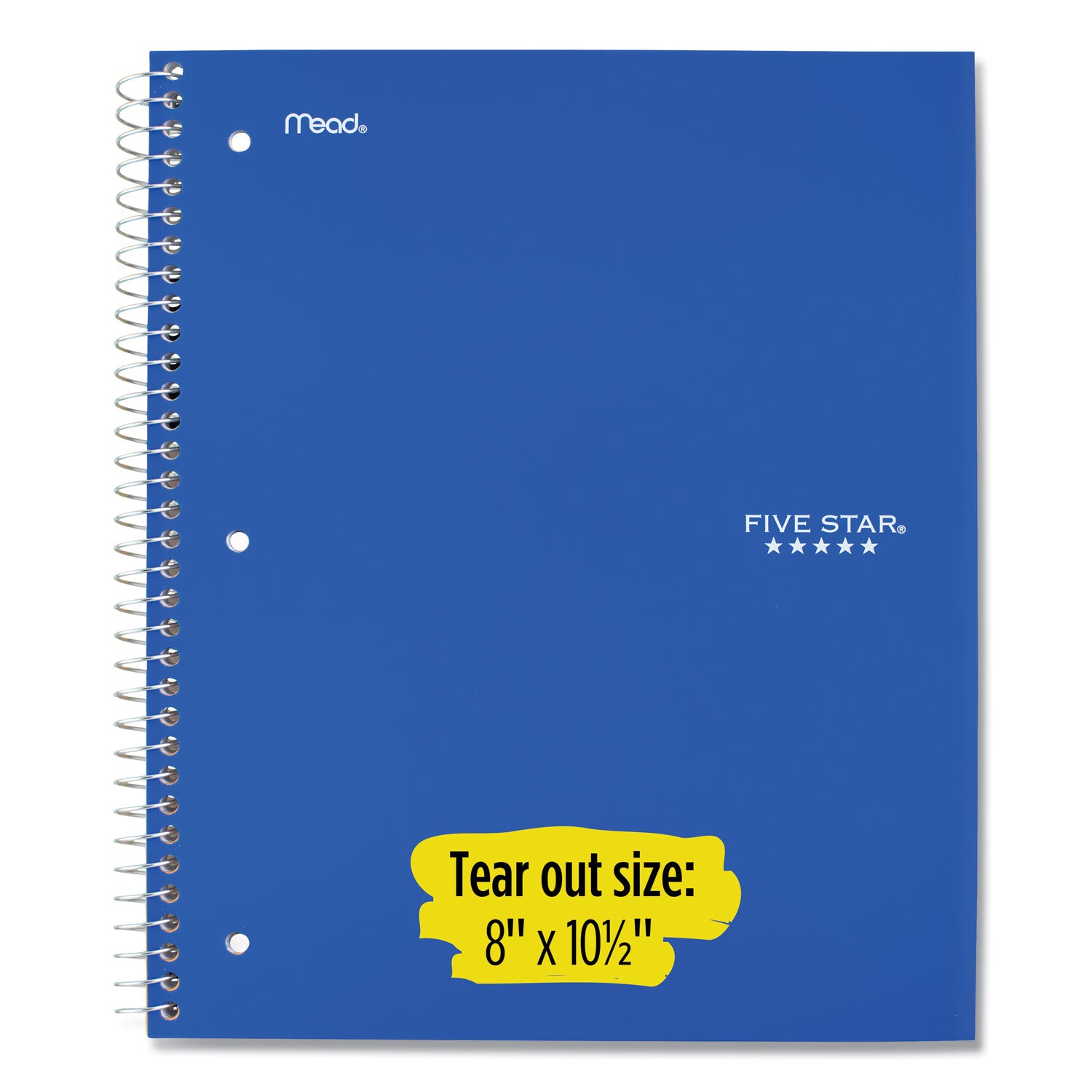 Five Star® Wirebound Notebook with Eight Pockets, 5-Subject, Wide/Legal Rule, Randomly Assorted Cover Color, (200) 10.5 x 8 Sheets