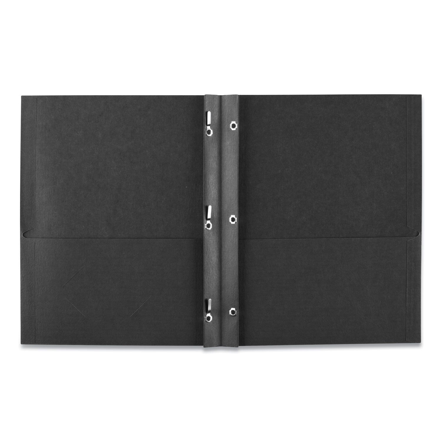 Avery® Two-Pocket Folder, Prong Fastener, 0.5" Capacity, 11 x 8.5, Black, 25/Box