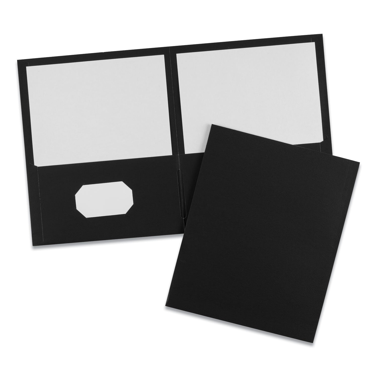 Avery® Two-Pocket Folder, 40-Sheet Capacity, 11 x 8.5, Black, 25/Box