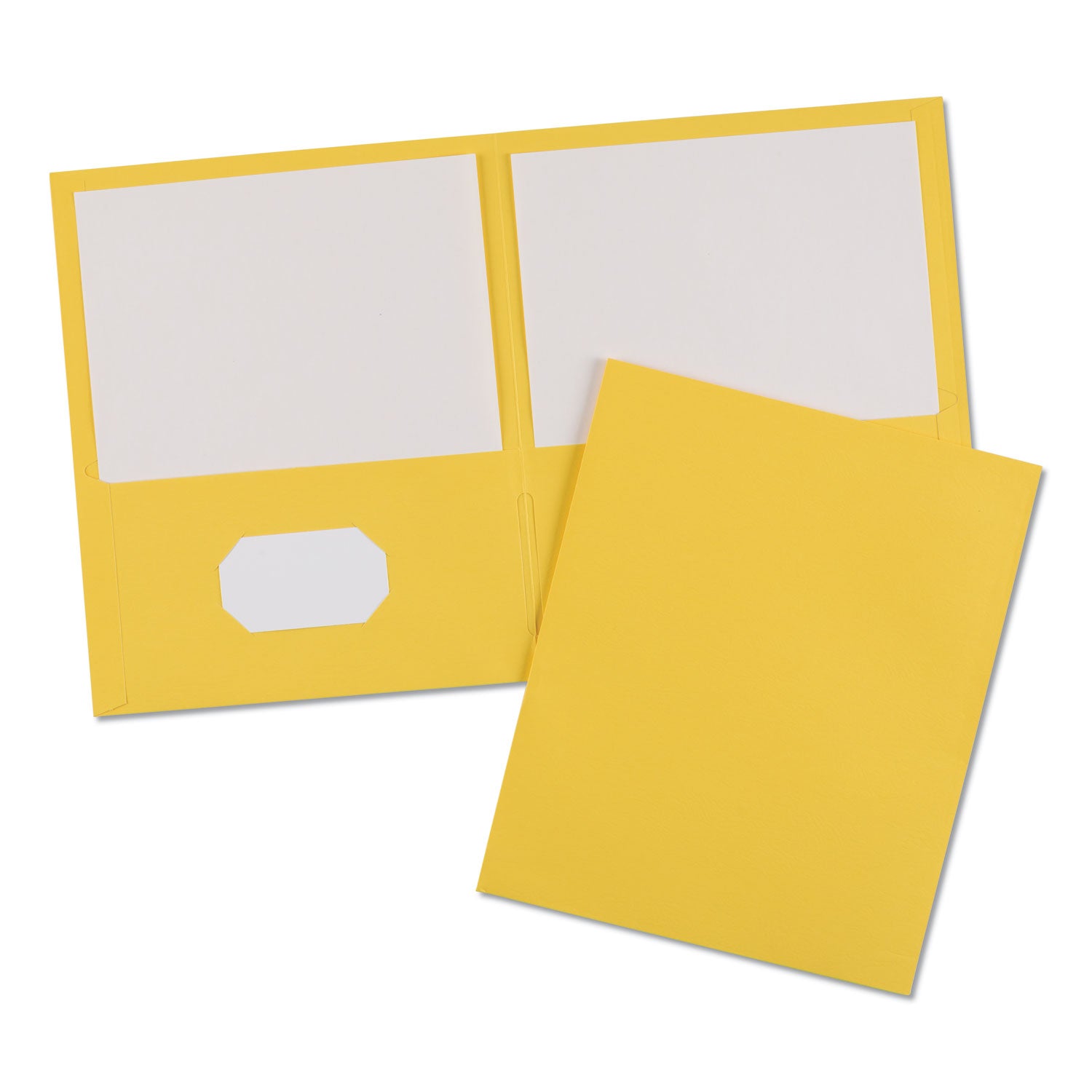 Avery® Two-Pocket Folder, 40-Sheet Capacity, 11 x 8.5, Yellow, 25/Box