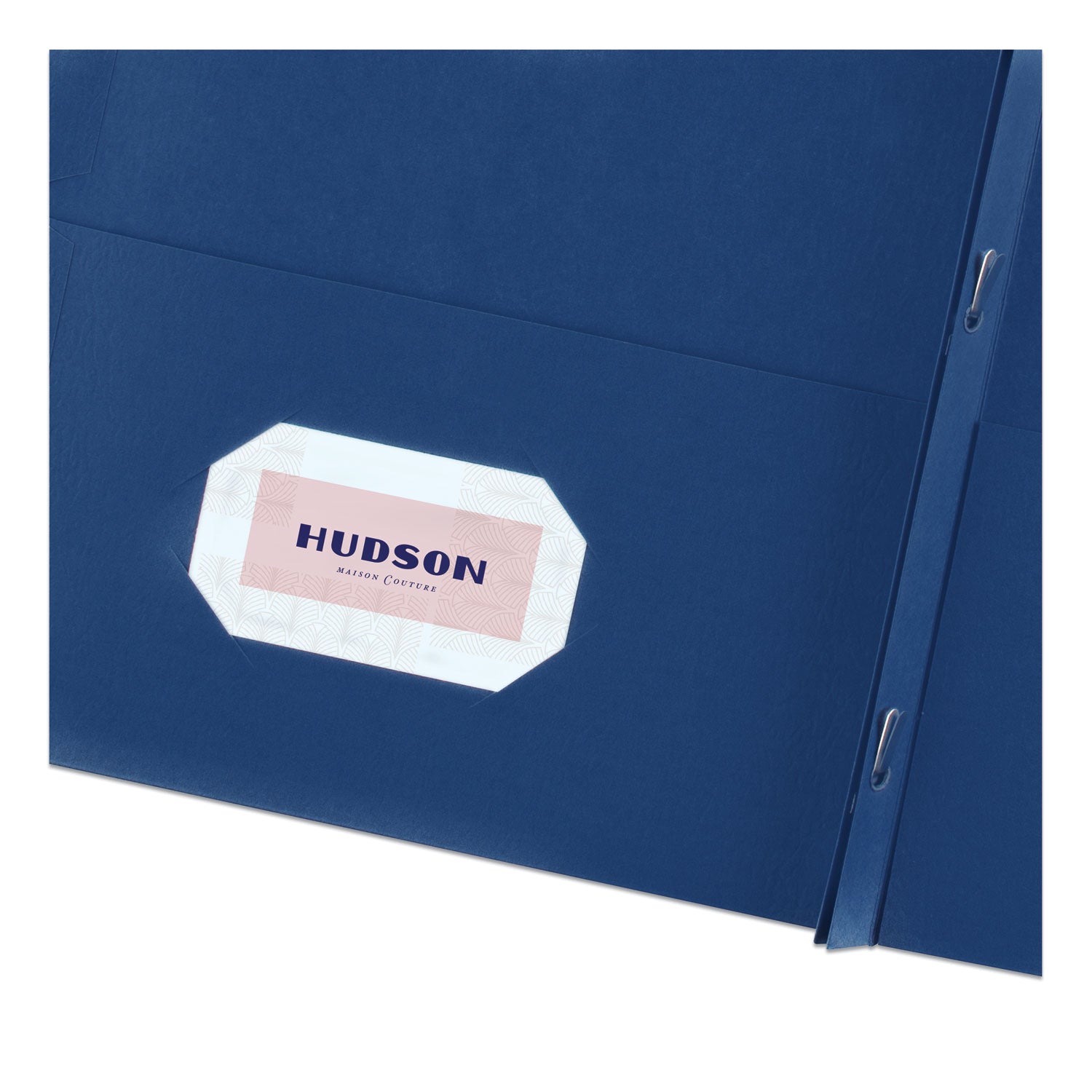 Avery® Two-Pocket Folder, Prong Fastener, 0.5" Capacity, 11 x 8.5, Dark Blue, 25/Box