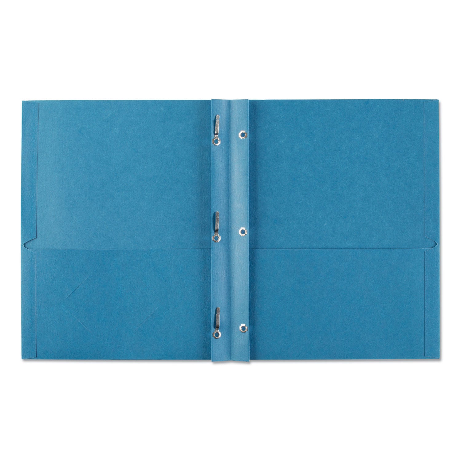 Avery® Two-Pocket Folder, Prong Fastener, 0.5" Capacity, 11 x 8.5, Light Blue, 25/Box