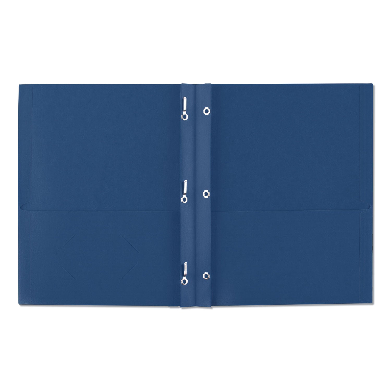 Avery® Two-Pocket Folder, Prong Fastener, 0.5" Capacity, 11 x 8.5, Dark Blue, 25/Box