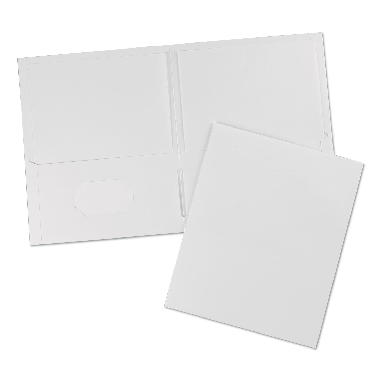 Avery® Two-Pocket Folder, 40-Sheet Capacity, 11 x 8.5, White, 25/Box