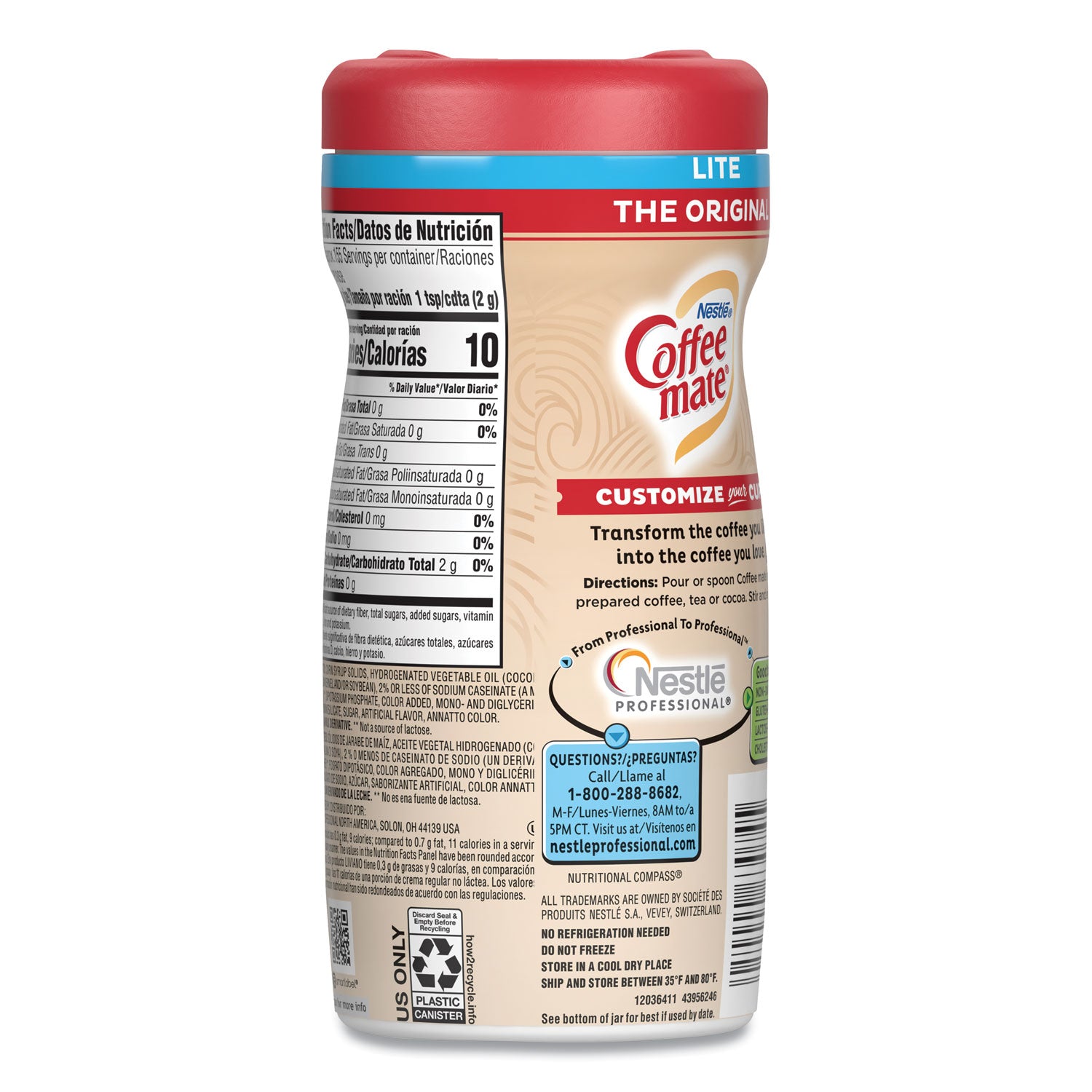 Coffee mate® Original Lite Powdered Creamer, 11oz Canister