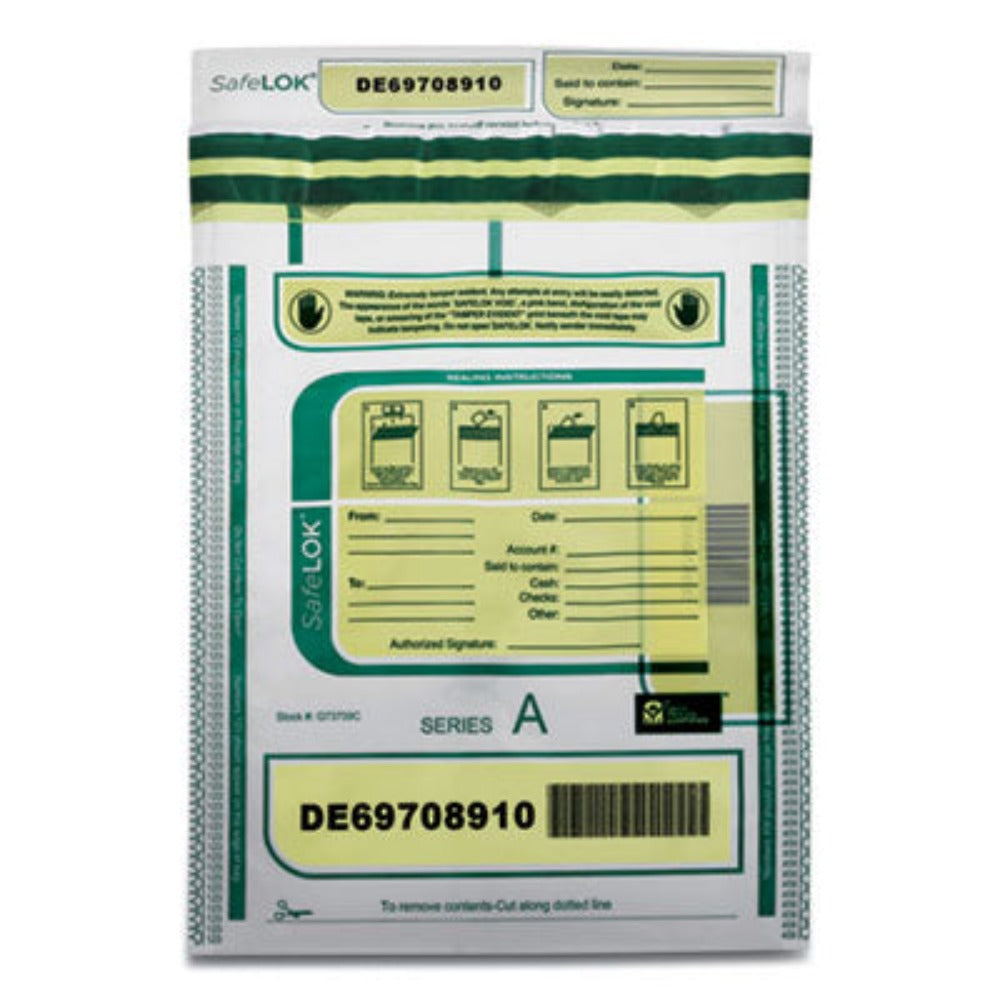 CONTROLTEK Deposit Bag, Plastic, 9 x 12, Clear, 100/Pack - Flipcost