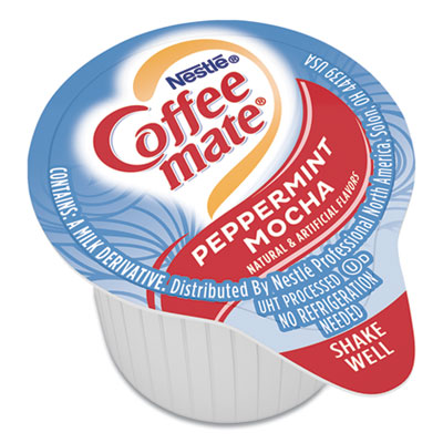 NESTLE Liquid Coffee Creamer, Peppermint Mocha, 0.38 oz Mini Cups, 50/Box - Flipcost