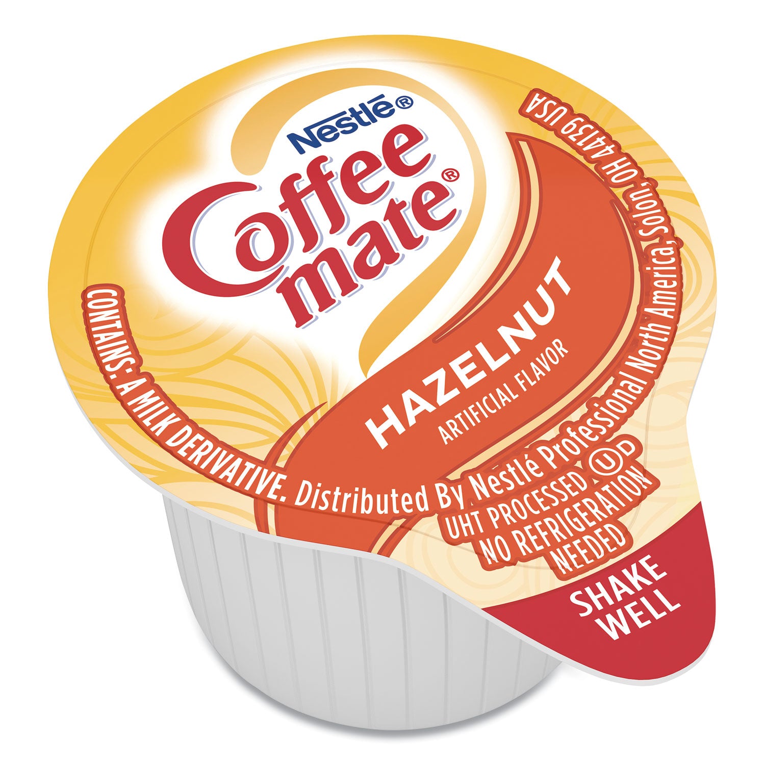 Coffee mate® Liquid Coffee Creamer, Hazelnut, 0.38 oz Mini Cups, 180/Carton