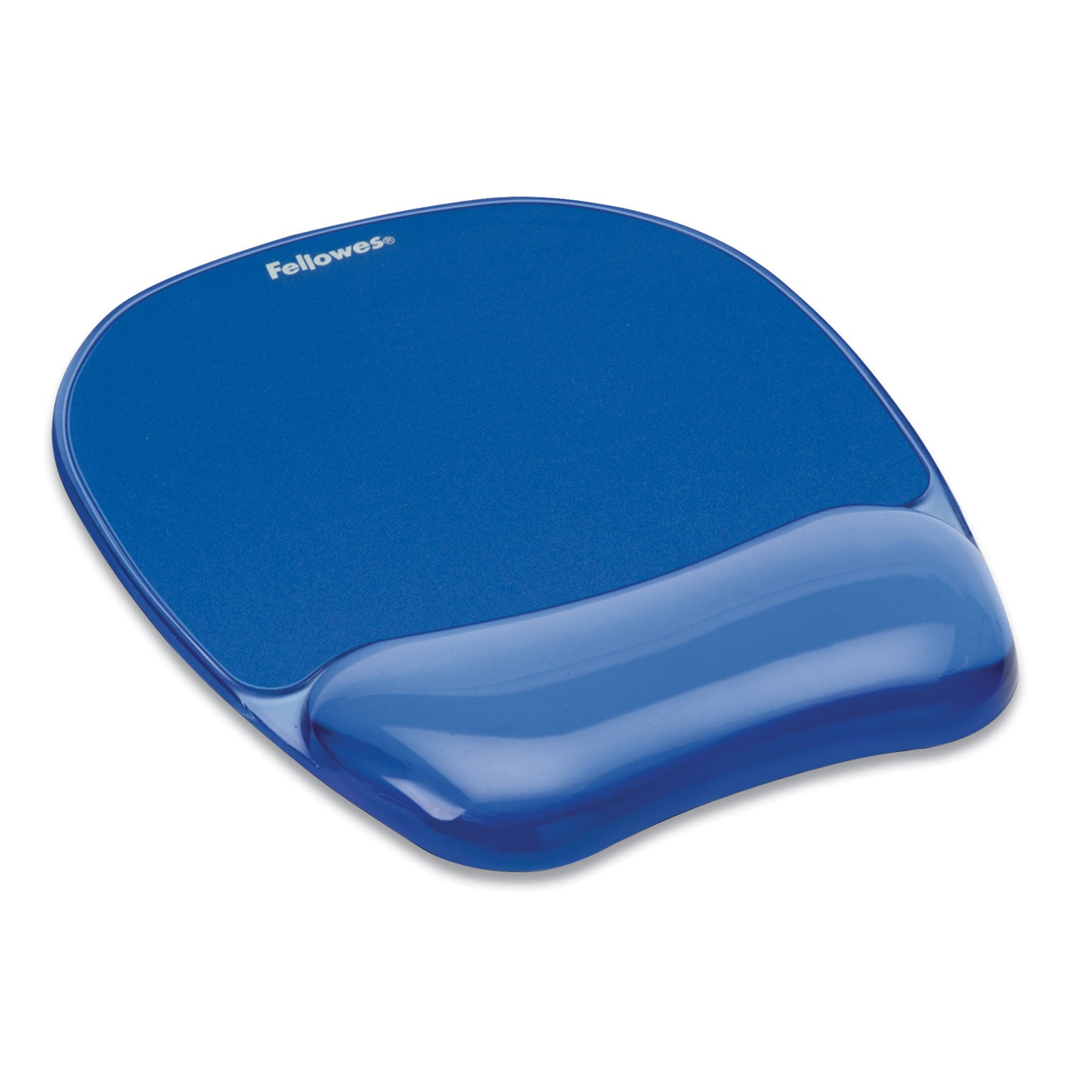 Fellowes® Gel Crystals Mouse Pad with Wrist Rest, 7.87 x 9.18, Blue