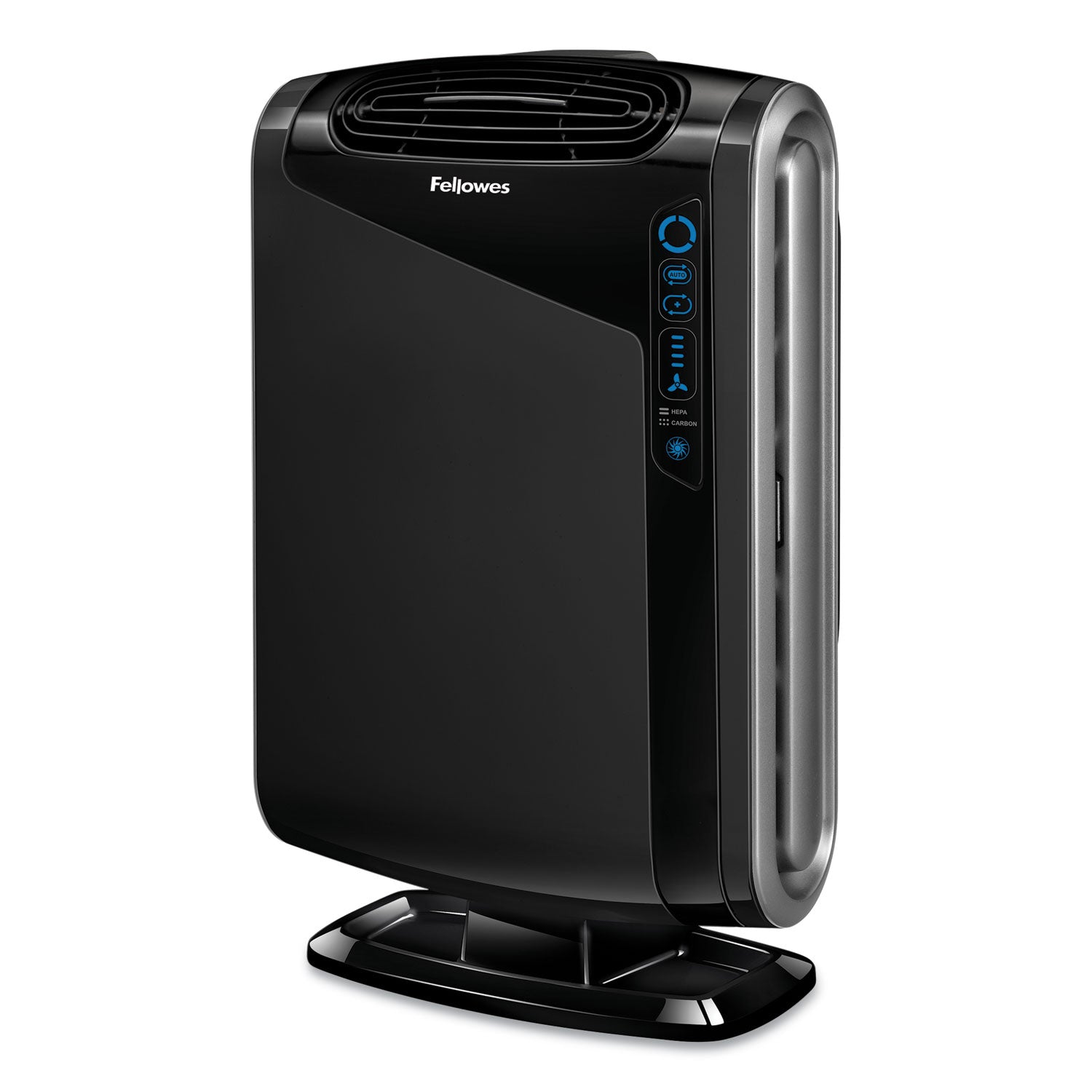 Fellowes® HEPA and Carbon Filtration Air Purifiers, 300 to 600 sq ft Room Capacity, Black