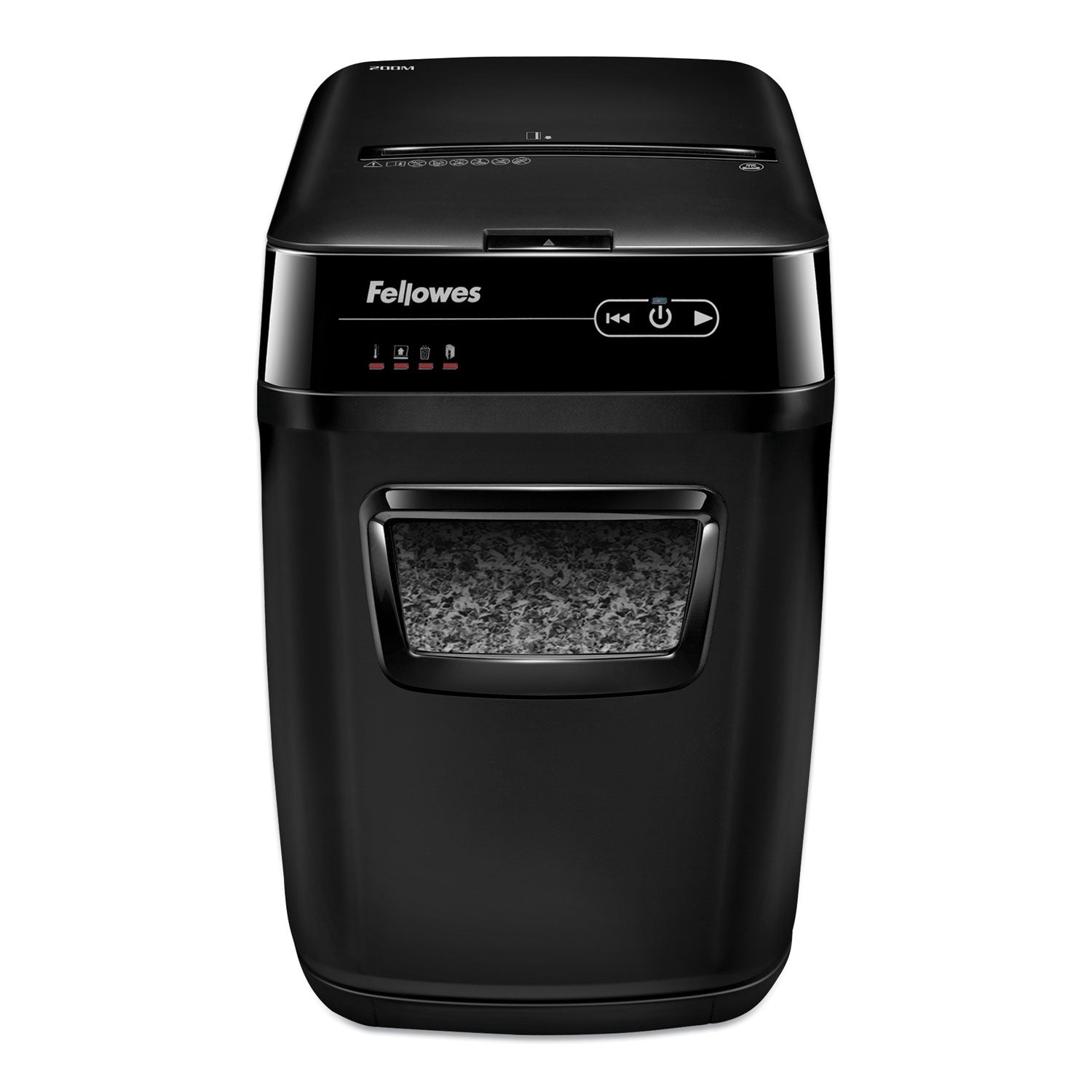 Fellowes® AutoMax 200M Auto Feed Micro-Cut Shredder, 200 Auto/10 Manual Sheet Capacity