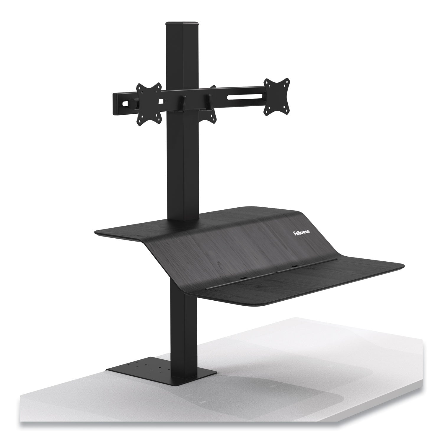 Fellowes® Lotus VE Sit-Stand Workstation - Dual, 29" x 28.5" x 42.5", Black