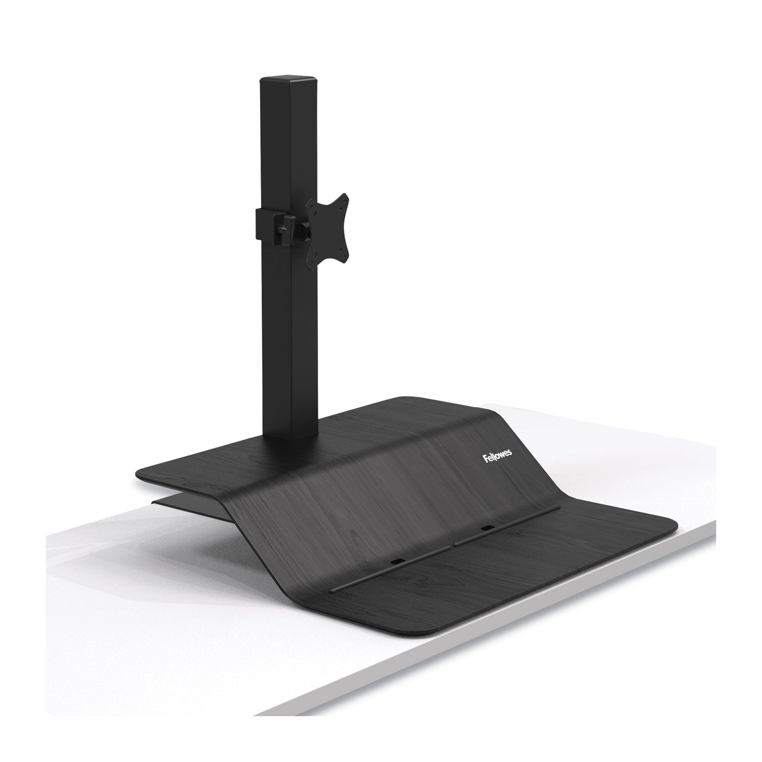 Fellowes® Lotus VE Sit-Stand Workstation, 29" x 28.5" x 27.5" to 42.5", Black