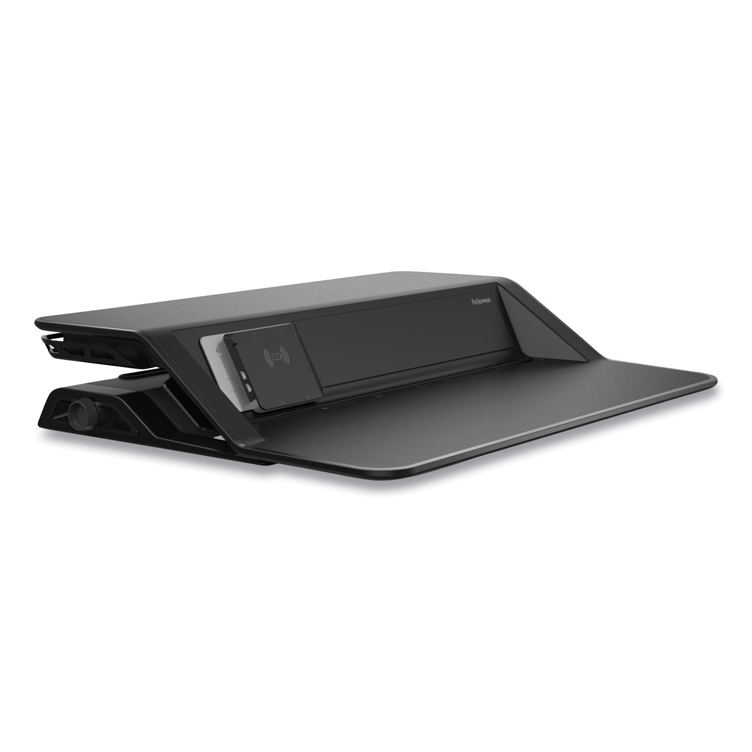 Fellowes® Lotus DX Sit-Stand Workstation, 32.75" x 24.25" x 5.5" to 22.5", Black