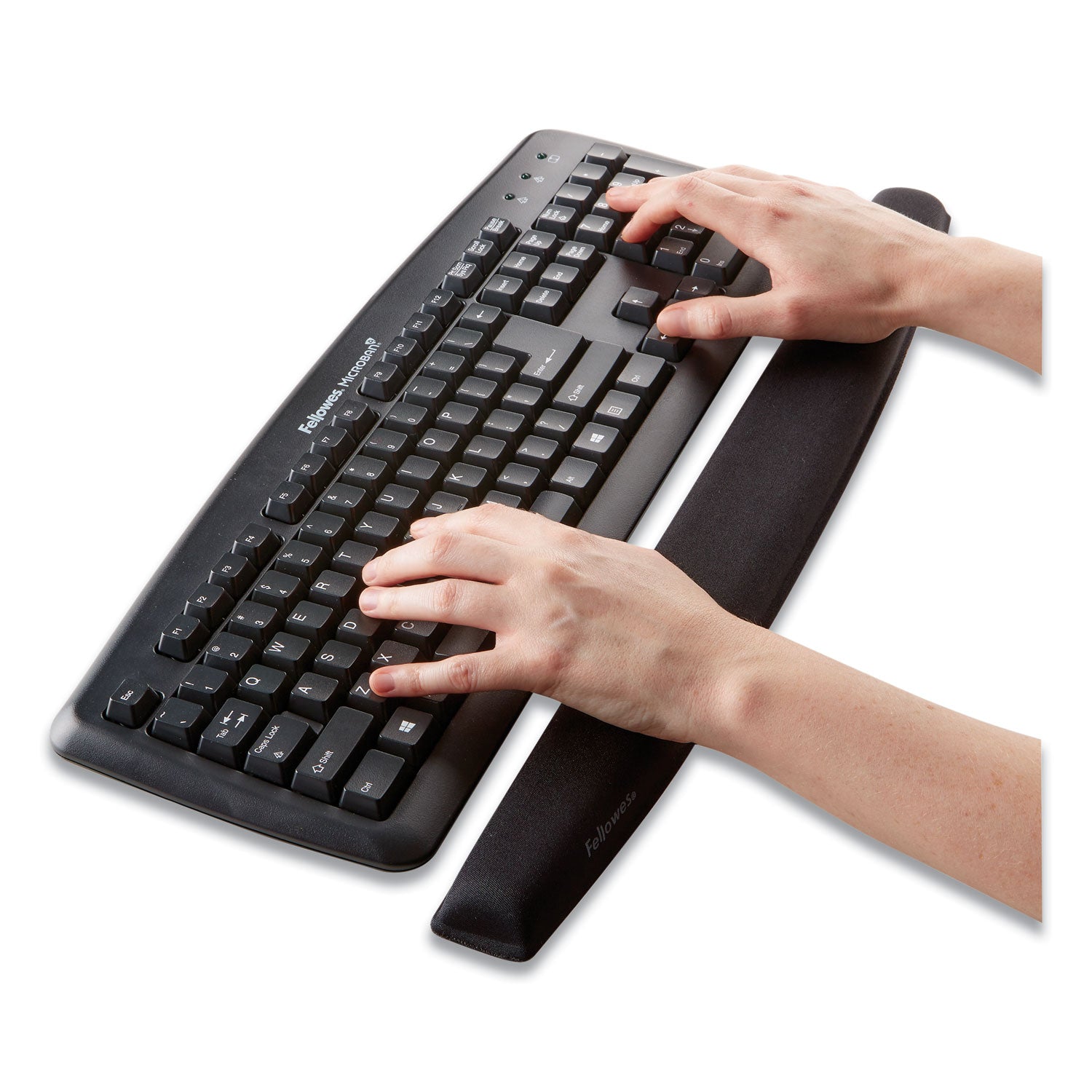 Fellowes® Memory Foam Keyboard Wrist Rest, 19.31 x 2.31, Black